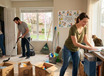 Spring Cleaning: aprenda phrasal verbs de organização e limpeza para o dia a dia 🧹🏡