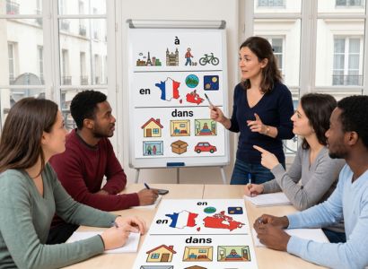 Preposições de Lugar em Francês: quando usar en, à e dans sem confusão 🇫🇷📍