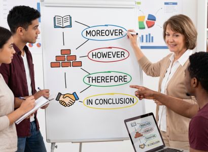 Writing no TOEFL e IELTS: os conectivos que realmente aumentam sua nota ✍️📚